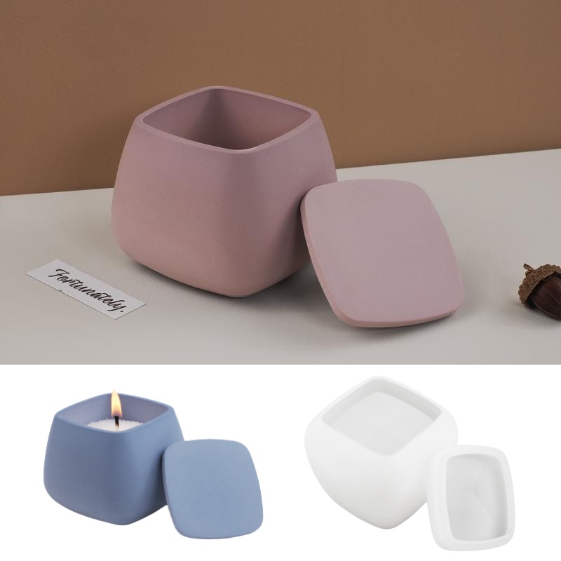 Candle Making Tools - 1セット スクエア収納ボックス UVレジン シリコンモールド DIY キャンドル