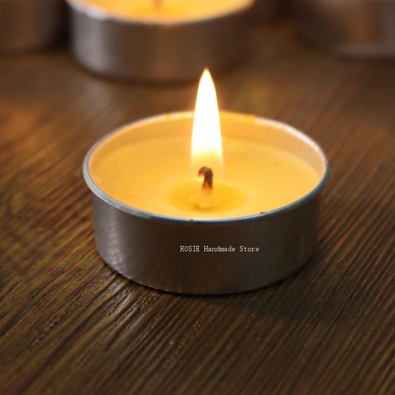 Candle Making Jars - 空のティーワックス丸型アルミボックス100ウィックステッカーキャンドル100コンテナー大豆ワックス型DIYキャンドルツール