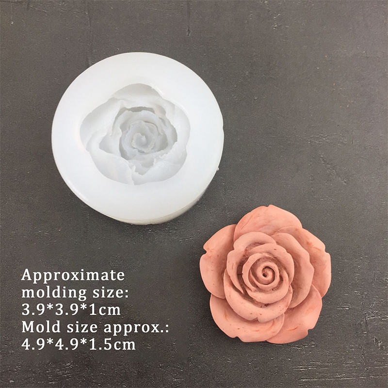 バラの形をした3Dシリコン型,葉,フォンダン,チョコレート型 - Candle Making Items のレビューと価格