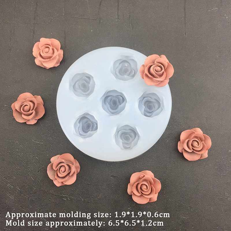 バラの形をした3Dシリコン型,葉,フォンダン,チョコレート型 - Candle Making Items のレビューと価格
