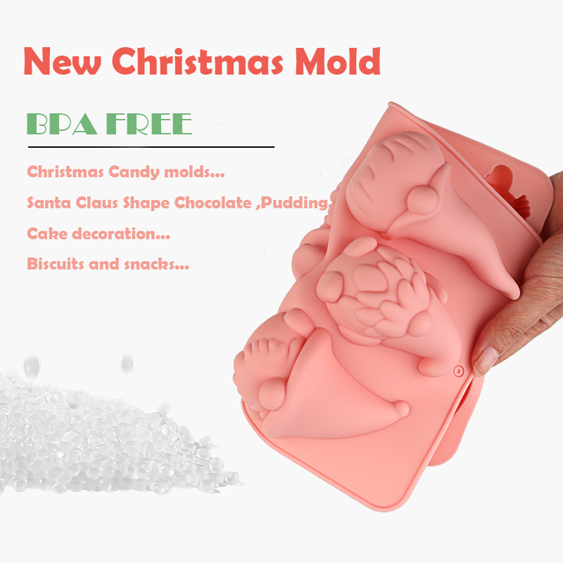 6つの空洞を持つクリスマスノームケーキチョコレートシリコン製 - Candle Making Items のレビューと価格
