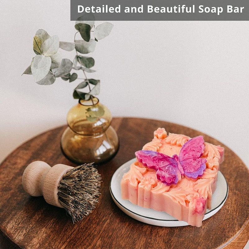 シリコーン石鹸型 3D 蝶花ローションバー花柄バスモールド  - Candle Making Bath のレビューと価格