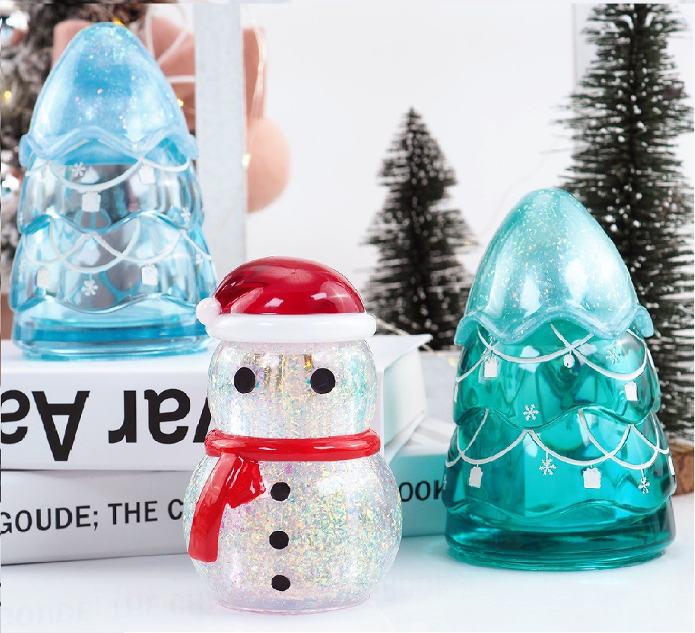 エポキシ樹脂のクリスマス収納ジャー,型,雪だるま,クリスマス - Candle Making Jars のレビューと価格