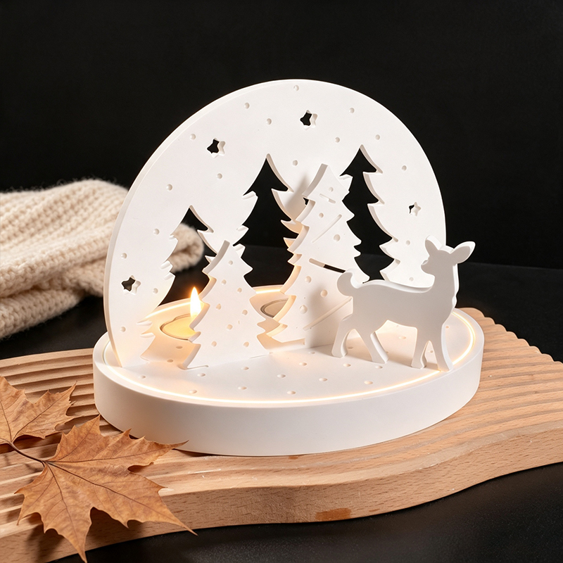 クリスマスエルクティーライトキャンドルホルダーシリコンモール - Candle Making Tools のレビューと価格