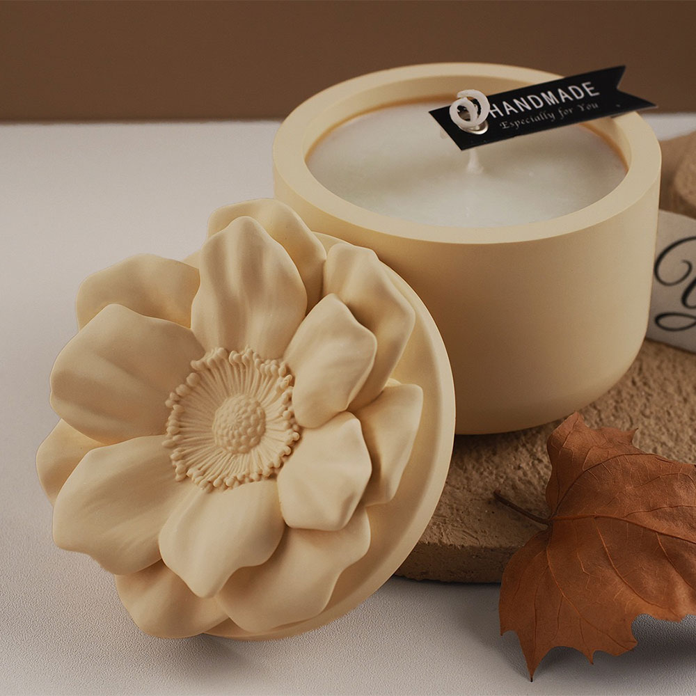 ひまわり収納ボックスシリコンモールドDIY蓋付きキャンドルジ - Candle Making Jars のレビューと価格