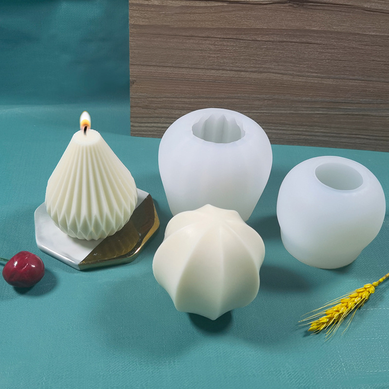 3Dシリコンキャンドル型 幾何学模様 シリコンモールド DI - Candle Making Bath のレビューと価格