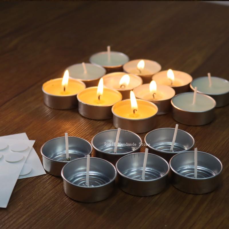 空のティーワックス丸型アルミボックス100ウィックステッカー - Candle Making Jars のレビューと価格