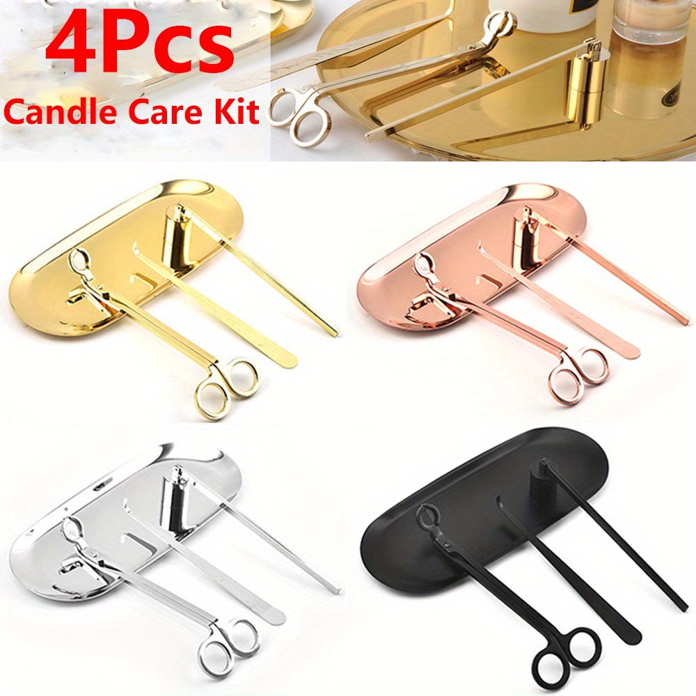 4 ピース/セット高級キャンドルケアキットステンレス鋼芯トリ - Candle Making Tools のレビューと価格