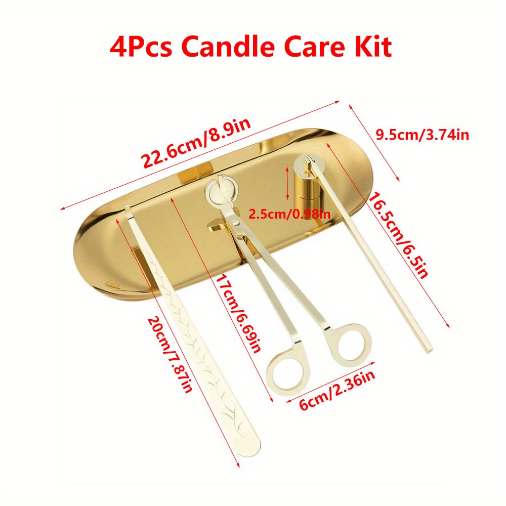 4 ピース/セット高級キャンドルケアキットステンレス鋼芯トリ - Candle Making Tools のレビューと価格