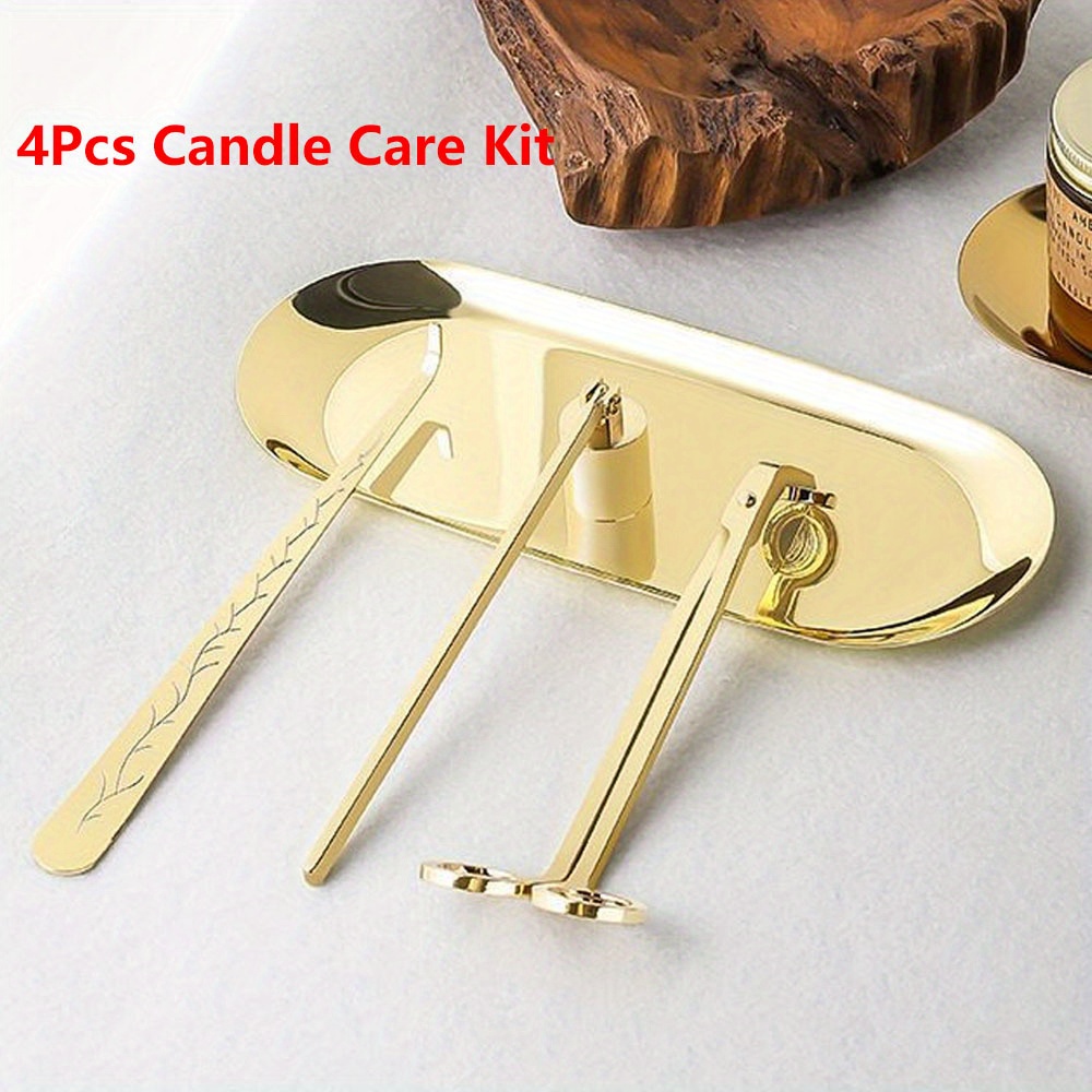 4 ピース/セット高級キャンドルケアキットステンレス鋼芯トリ - Candle Making Tools のレビューと価格