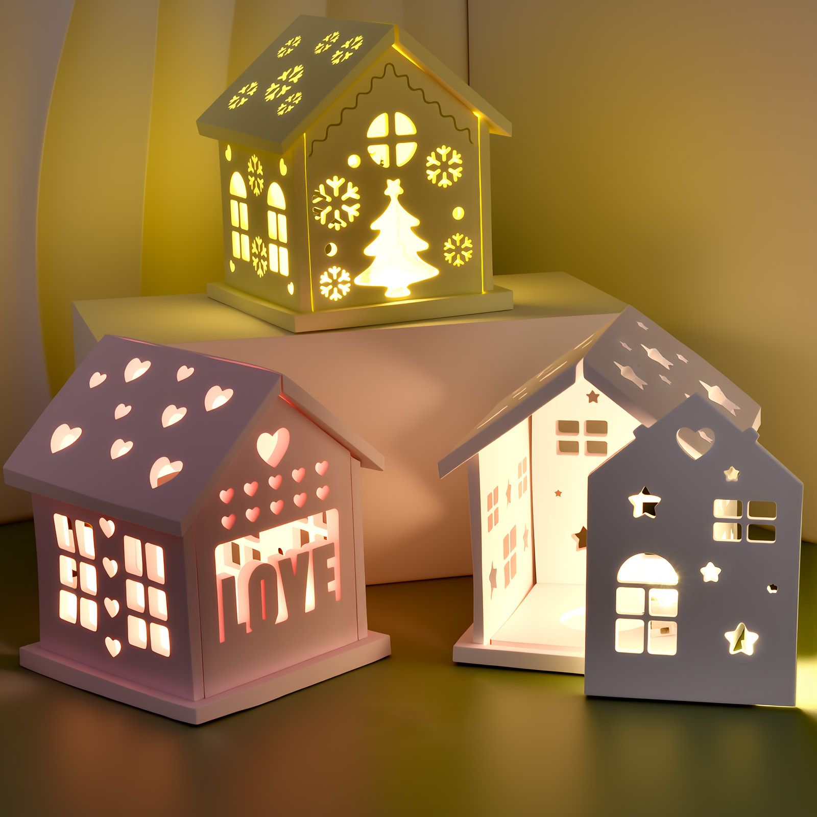 3Dハウスシリコンモールド DIY クリスマスツリー ラブス - Candle Making Tools のレビューと価格