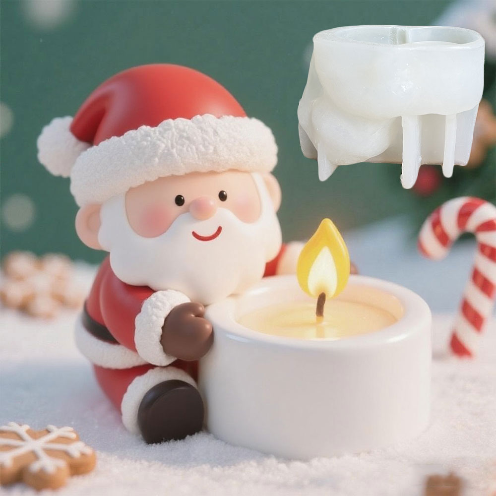 DIY サンタクロース燭台シリコーン型かわいい小人キャンドル - Xmas Candle Making のレビューと価格