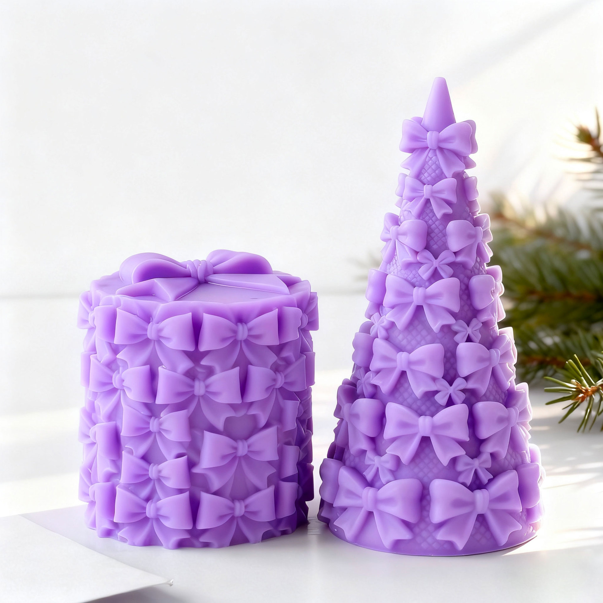 3D 蝶ネクタイ クリスマスツリー ギフトボックス シリコー - Xmas Candle Making のレビューと価格