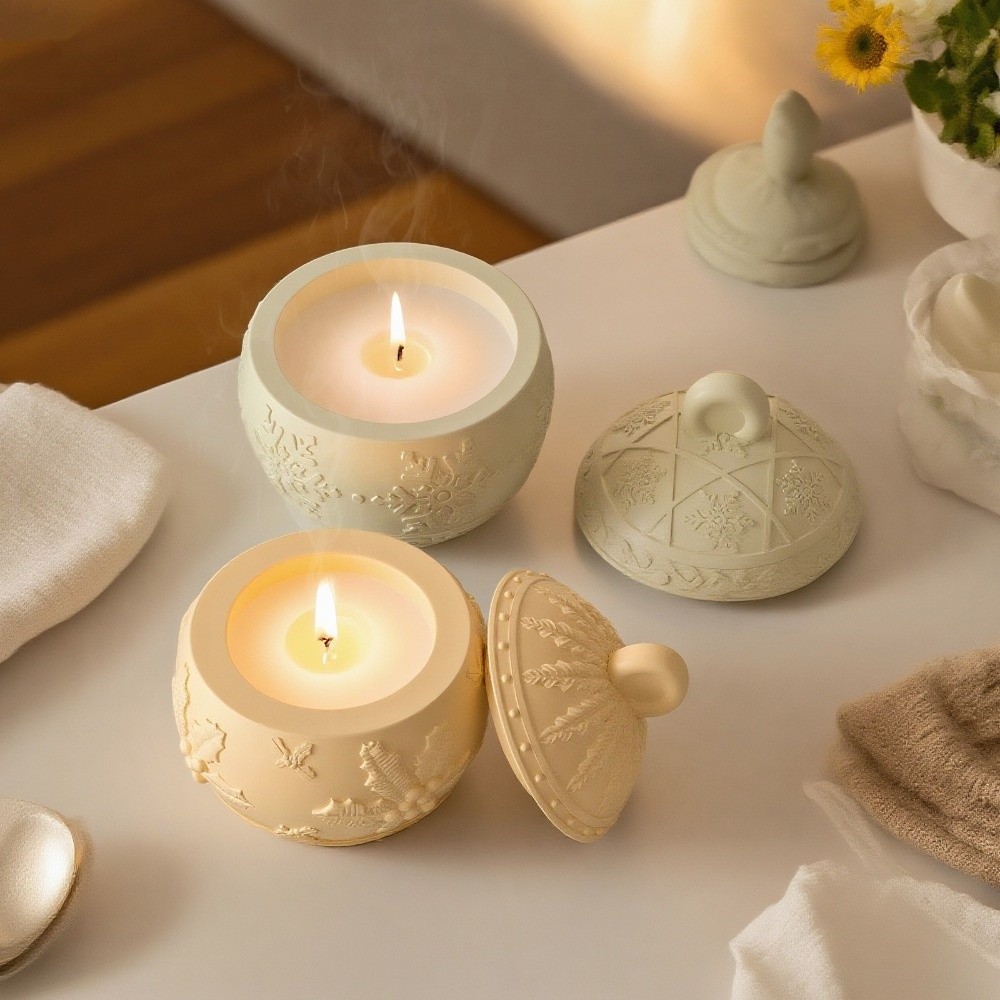 新しいシリコンキャンドルジャー型 3Dレリーフベリーデザイン - Candle Making Jars のレビューと価格