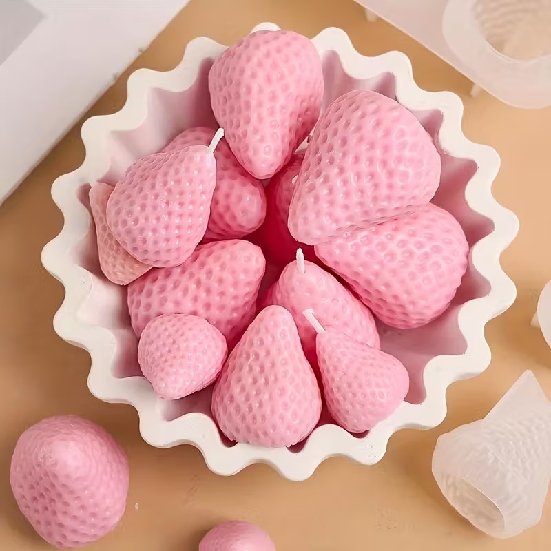 イチゴシリコンキャンドルモールド DIY アロマセラピー石鹸 - Candle Making Tools のレビューと価格