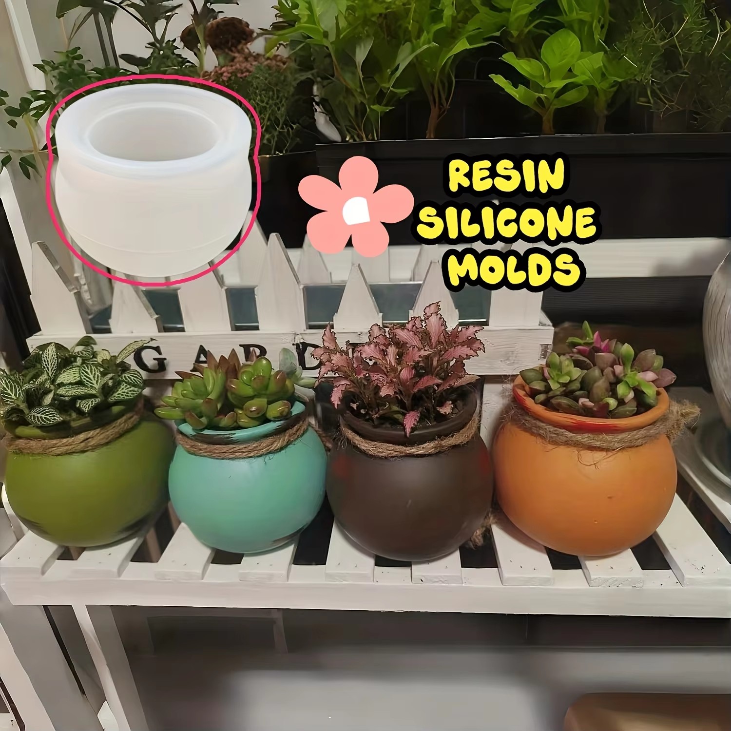 シリコンフラワーポット型、樹脂型、エポキシ型、香り付きキャン - Candle Making Jars のレビューと価格