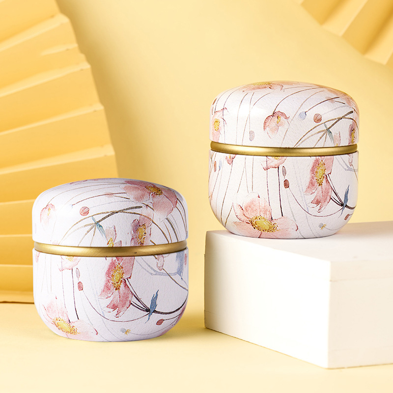 茶容器キャンドル缶ティーボックスキャンディスナック小さな丸い - Candle Making Jars のレビューと価格