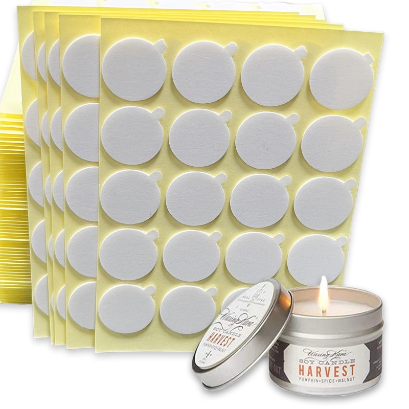 耐熱性フォーム両面テープ、キャンドル芯用強力粘着丸型ドットス - Adhesive Dot Wick のレビューと価格