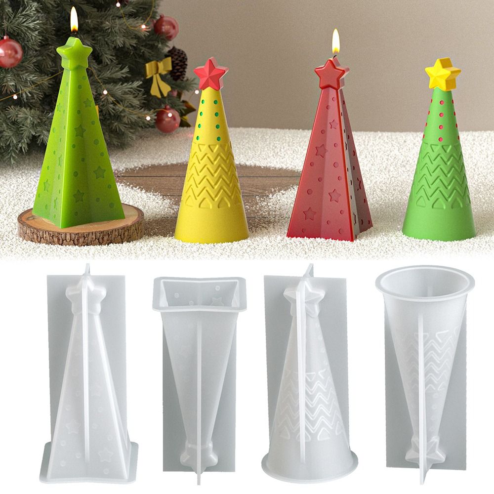 シリコン製クリスマスコーンキャンドル型 エポキシ樹脂クリスタ - Xmas Candle Making のレビューと価格
