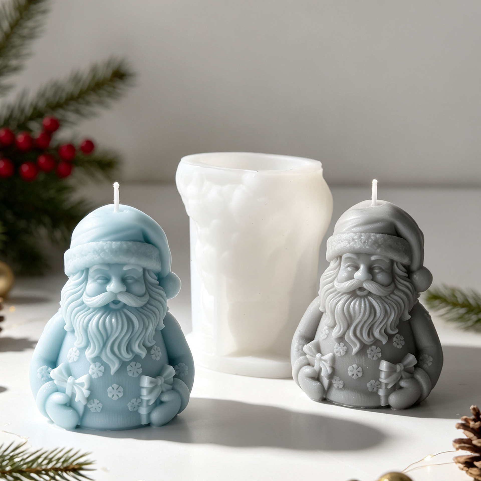 DIYクリスマスキャンドルサンタクロースシリコンモールド手作 - Xmas Candle Making のレビューと価格