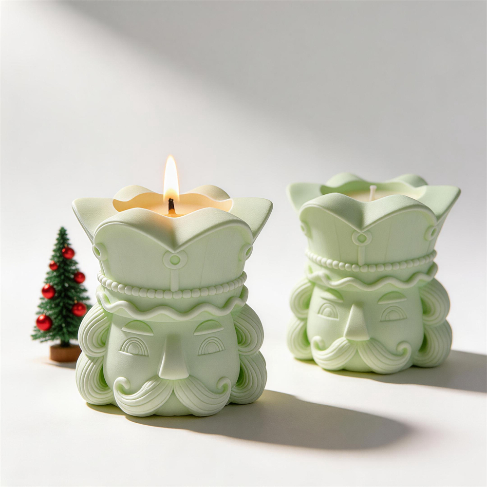 クリスマスくるみ割り人形像キャンドルシリコンモールドワックス - Candle Making Jars のレビューと価格