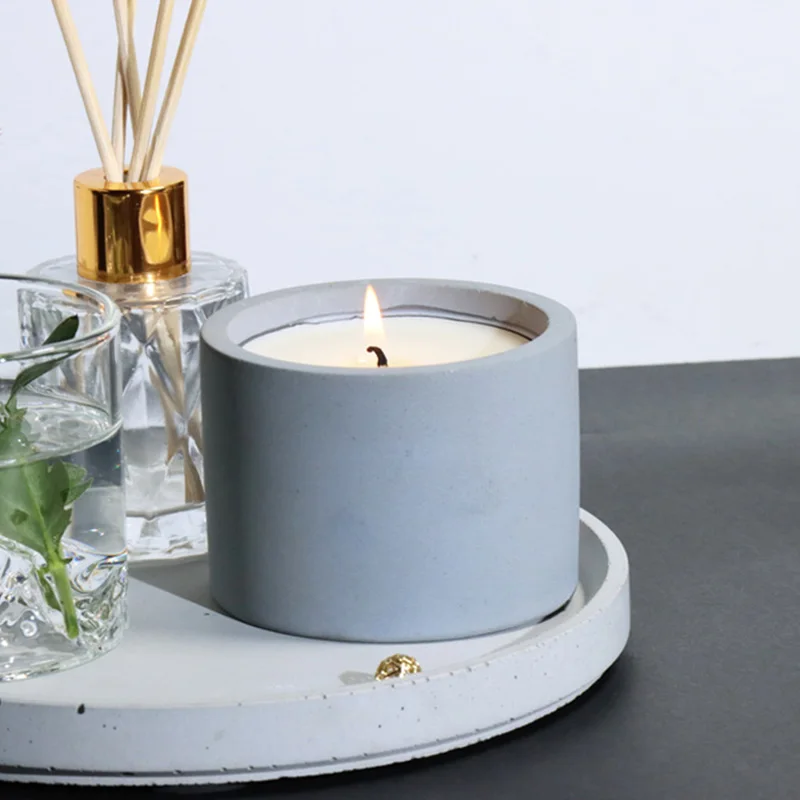 3 サイズラウンドセメントコンクリート金型キャンドルカップホ - Candle Making Jars のレビューと価格