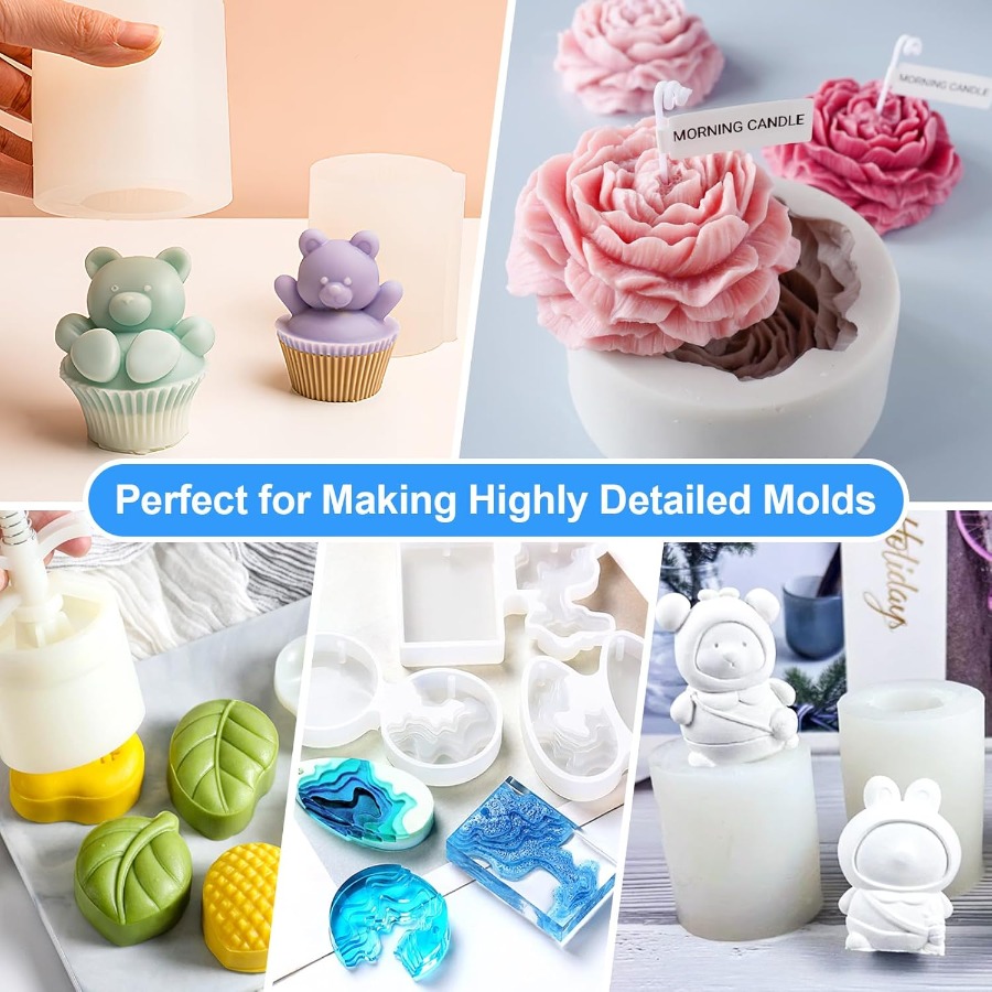 シリコンモールド作成キット、38.8オンス 15A弾性液体シ - Candle Making Tools のレビューと価格