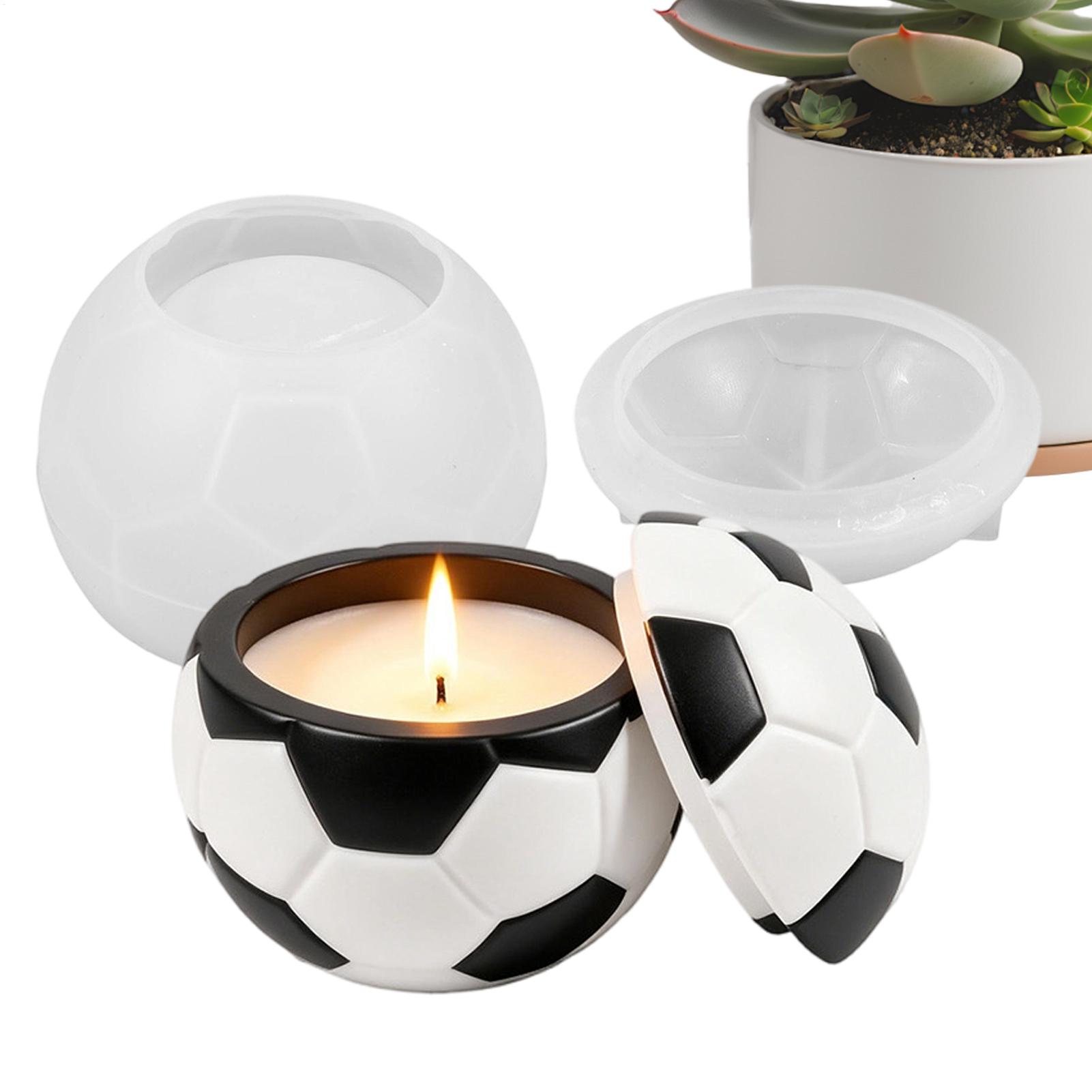 サッカーシリコンモールド 3D 再利用可能なサッカージャーモ - Candle Making Jars のレビューと価格